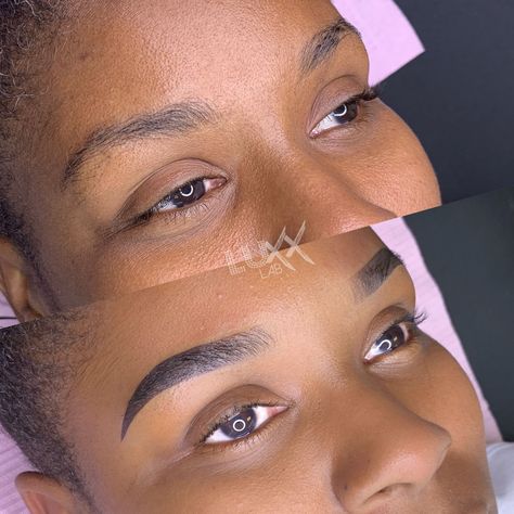 Ombre Brows Black Women, Microblading Eyebrows Black Women, Struggle Drawing, Brow Room, 2023 Manifestation, Goals Board, Ombre Brows, Ombre Eyebrows, Black Eyebrows