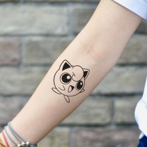 Jiggly Puff Tattoo, Jigglypuff Tattoo, Groot Tattoo, Pop Culture Tattoos, Tatoo Dog, Pokemon Tattoos, Pokemon World, Pokemon Cartoon, Pikachu Tattoo