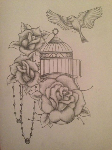 Bird And Cage Tattoo Freedom, Realistic Bird Tattoo, Birdcage Tattoo, Cage Tattoo, Bird Tattoo Sleeves, Bird Tattoos Arm, Freedom Tattoos, Cage Tattoos, Vogel Tattoo