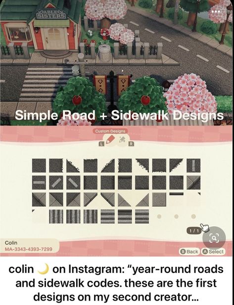 Street Code Animal Crossing, Acnh Street Path Code, Japanese Road Acnh, Animal Crossing Road Path Code, Acnh Road Pattern, Animal Crossing Street Pattern, Acnh Japanese Street Codes, Japanese Road Animal Crossing Code, Acnh Sidewalk Codes