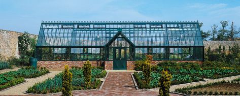 This structure also includes two partitions dividing the greenhouse into three different temperature zones. Victorian Glasshouse, Greenhouse Panels, Greenhouse Farming, Victorian Greenhouses, Plant Watering System, Best Greenhouse, Lean To Greenhouse, Outdoor Greenhouse, Large Greenhouse