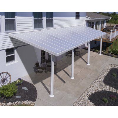 Palram Gala™ 30.5 ft. W x 9.5 ft. D Patio Awning Aluminum Patio Covers, Porch Kits, Building A Porch, Porch Roof, Covered Deck, Patio Covers, Patio Cover, Wooden Pergola, Deck With Pergola