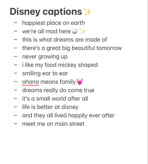 Disneyland Post Captions, Captions For Disneyland Pictures, Moana Captions Instagram, Caption For Park Pictures, Disney Trip Quotes, Disney Birthday Captions Instagram, Magic Kingdom Captions Instagram, Disney Photo Dump Captions, Captions For Disney Pictures