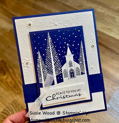 Stamp with Susie: Peace to You Silent Night Christmas Card, Silent Night Holy Night, Handmade Christmas Card, Beautiful Christmas Cards, Homemade Christmas Cards, Stampin Up Christmas Cards, Stampin Up Christmas, Christmas Stamps, Christmas Cards To Make