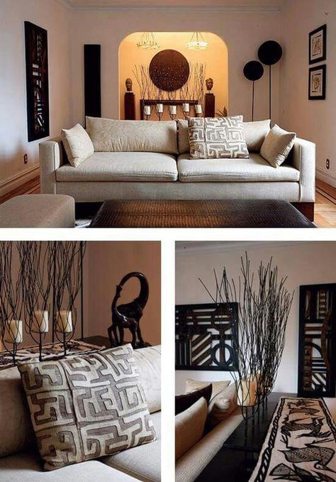 African decor African Themed Living Room, African Decor Living Room, African Living Rooms, African Room, Afrocentric Decor, African Interior Design, African Inspired Decor, African Interior, Ethnic Decor