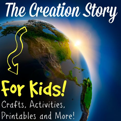 The creation story for kids - crafts, activities, printables and experiments for all 7 days! 7 Days Of Creation, Creation Science, Kids Day, Bible Story Crafts, Days Of Creation, My Father's World, Toddler Quiet Book, Creation Story, Childrens Bible