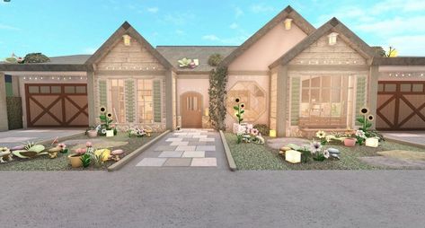 Bloxburg Front Garden Ideas, Front Yard Bloxburg, House Layouts 3 Bedroom, House Layouts 3 Story, Bloxburg House Ideas Front Yard, Bloxburg Front Yard, Bloxburg Front Yard Ideas, Bedrooms Bloxburg, Bloxburg Small House