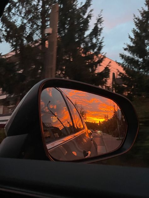 #sky #aesthetic #autumn #fall #cars Car Mirror Selfie Aesthetic, Car Mirror Aesthetic, Car Mirror Selfie, Wheel In The Sky, Mirror Selfie Aesthetic, Mirror Aesthetic, Mirror Photography, Selfie Aesthetic, Flower Drawing Tutorials