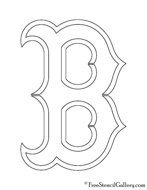 Boston Red Sox Tattoos, Red Sox Tattoo, Cursive Letters Fancy, Pumpkin Carving Template, Chest Tattoo Stencils, Sock Tattoo, Boston Red Sox Logo, Mandala Hand Tattoos, Red Sox Logo