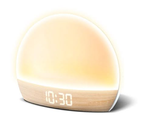 Rise and shine with rejuvenated vibes when you wake up to this sunrise-simulating alarm clock featuring a sleek wood-look design. Warm LEDs illuminate the time while emitting a cozy amber glow ready to help you take on the day. Lumi Alarm Clock, Sun Rise Alarm Clock, Preppy Alarm Clock, Alarm Clock Sunrise, Sunlight Alarm Clock, Sun Alarm Clock, Sunset Alarm Clock, Cute Alarm Clocks, Seashell Clock