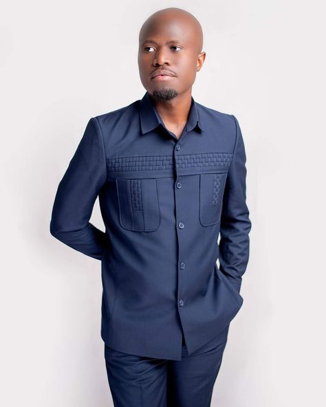 Darkblue safari suit for official wear Men Official Wear, Official Wear For Men, Kaunda Suit, Safari Dress For Men, Kaunda Suits For Men Short Sleeves, Kaunda Suits For Men, Safari Suits For Men Mens Fashion, Kaunda Suits For Men Long Sleeves, Safari Suits For Men