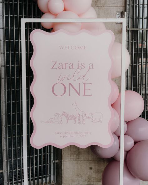 Pink Wild One Birthday Party, Birthday Entrance Sign, Pink Safari Birthday Party, Birthday Entrance, Ballerina Party Theme, 1st Birthday Welcome Sign, First Birthday Welcome Sign, Bow Theme, Party Concept