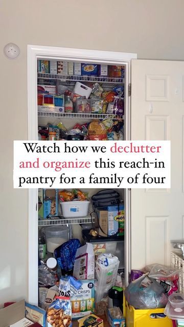 Tara Stewart - Home Organizer on Instagram: "Three more small pantry tips ⬇️ 🌟 Large baskets or fabric bins for BIG categories such as individual bags of chips. You can find these anywhere! Target, Walmart, HomeGoods, Amazon. Just make it big! So you can dump and go! No need to make it pricey! 🌟 @mdesign has 16” clear skinny, stackable, containers that are great for kids grab and go snacks! 🌟This last one a little more controversial….if you don’t have the space, don’t buy in bulk. This wa Pantry Chip Bag Organization, Chip Bag Organization, Grab And Go Snacks, Pantry Inspiration, Organizational Ideas, Home Organizer, Small Pantry, Organize Declutter, Chip Bags