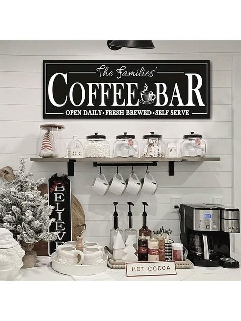 1pc Vintage Coffee Kitchen Decor Wall Art Rustic Black And White Coffee Sign Family Canvas Painting Poster For Home Bedroom Cafe Office Room Decor, Funny Canvas Wall Art, No Frame Multicolor Modern   Canvas Colorblock,Letter Unframed Painting   Home Decor, size features are:Bust: ,Length: ,Sleeve Length: Family Canvas Painting, Coffee Kitchen Decor, Room Decor Funny, Cafe Vibes, Coffee Stations, Kitchen Decor Wall, Coffee Decor Kitchen, Home Coffee Stations, Black And White Coffee