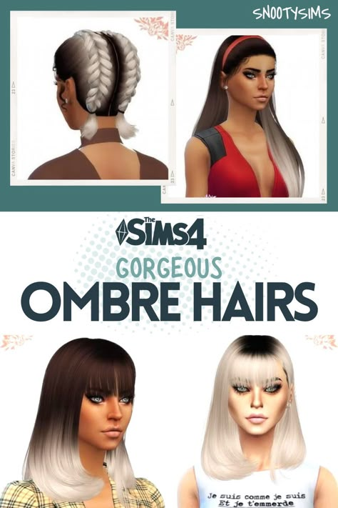 These top ombre hairs for your Sims add depth and realism to The Sims 4! This list includes Maxis Match and Alpha CC! Ombre Hair Sims 4, Sims 4 Cc Ombre Hair, Sims 4 Dyed Hair Cc, Sims 4 Ombre Hair, Cc For Sims 4, Male Hairstyle, Black To Red Ombre, Sims 4 Hair Male, Best Ombre Hair