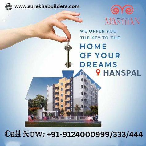 Surekha Builders is one of the leading Builders in Bhubaneswar(Odisha) and with venturing in to Construction Industry. Now its New project is "Surekha Manthan", its located by at Hanspal (Bhubaneswar) just starts from 53 lakhs Onwards. #realestae #project #Bhubaneswar #Odisha #sale #flats #investmentproperty #building #construction Investment Real Estate, Creative Ads For Real Estate, Realtor Ads, Real Estate Key, Real Estate Banner, Inmobiliaria Ideas, Property Ad, Real Estate Marketing Design, Real Estate Advertising