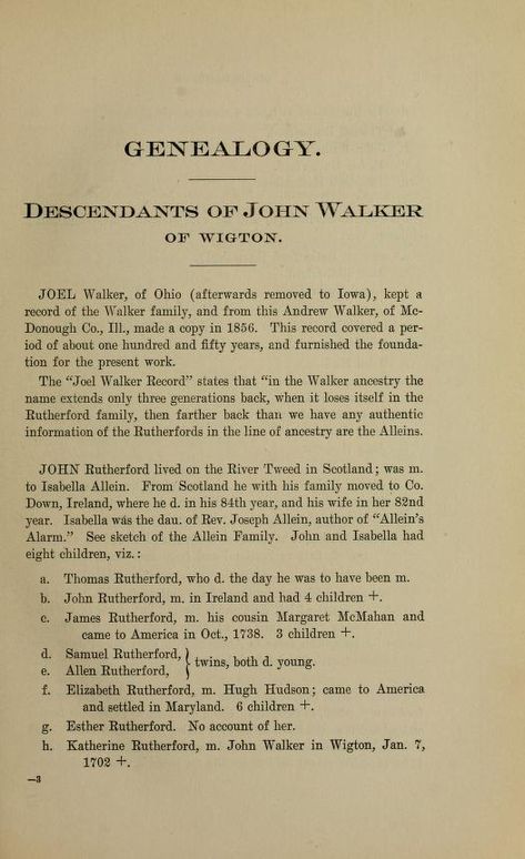 Genealogy of the descendants of John Walker of Wigton, Scotland, with records of a few allied families : also war records and some fragmentary notes pertaining to the history of Virginia, 1600-1902 : White, Emma Siggins, 1857- : Free Download, Borrow, and Streaming : Internet Archive Genealogy Websites, Virginia History, John Walker, Scottish Ancestry, The Descendants, Genealogy Resources, Descendants, Family History, Genealogy