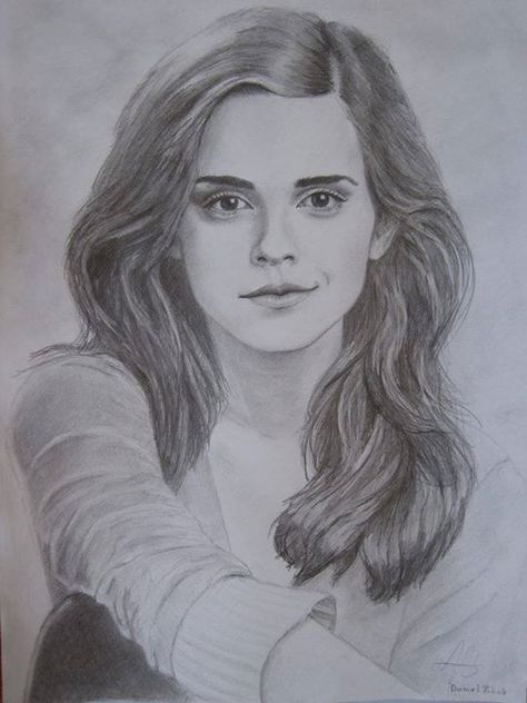 Emma Watson Drawing Schedule, Emma Watson Sketch, Hermione Granger Drawing, Harry Potter Portraits, Harry Potter Sketch, Pencil Sketch Portrait, Harry Potter Art Drawings, Harry Potter Painting, Pencil Drawings Of Girls