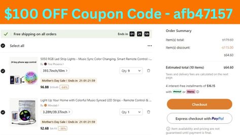 New customers can use Temu coupon code "afb47157"to save $100 coupon and 30% off on their first order. Temu Discount Codes, Temu Coupon Codes, Temu Codes, Coupon App, Betty Cartoon, Rgb Led Strip Lights, Money Hacks, Coupon Apps, Light Music