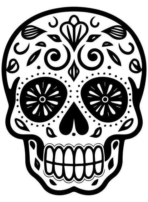 Hispanic heritage sugar skull marigold Festive dia de los muertos vector icon Mexican Icons, College Logo, Sugar Skull, Vector Icons, Dia De Muertos, Vector Free, Vector Illustration, Graffiti, Clip Art