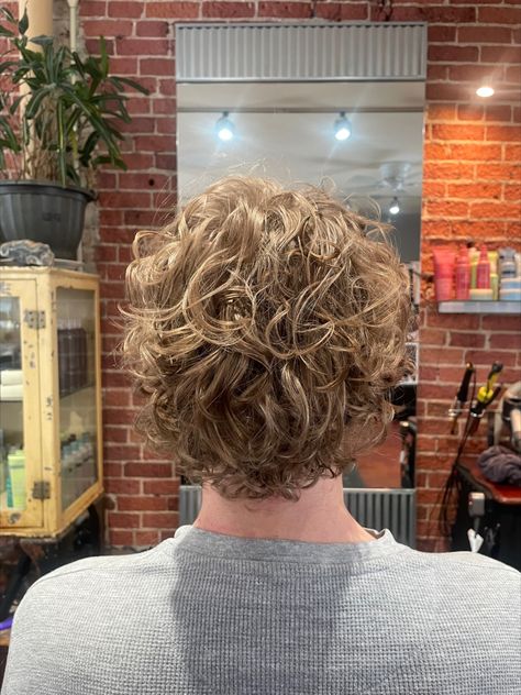 mens curly hair perm on male with medium blonde hair Beach Wave Perm Men, Men’s Permed Hair, Blonde Perm Men, Textured Perm Men, Light Perm Long Hair, Men’s Soft Perm, Perm On Guys, Light Perm Men Wavy, Dillon Latham Perm