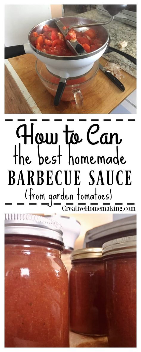 If you have never canned before, try canning some homemade barbecue sauce from fresh tomatoes. Homemade is best! Sauce From Fresh Tomatoes, Homemade Barbecue, Fresh Tomato Recipes, Home Canning Recipes, Garden Tomatoes, Canning Vegetables, Canning Food Preservation, Barbecue Sauce Recipes, Homemade Barbecue Sauce