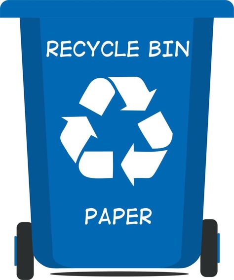 recycle waste bins vector illustration Blue Color Yellow Illustration, Recycle Bin, Vector Frame, Blue Illustration, Garbage Bin, Waste Paper, Fun Illustration, Trash Bins, Recycling Bins