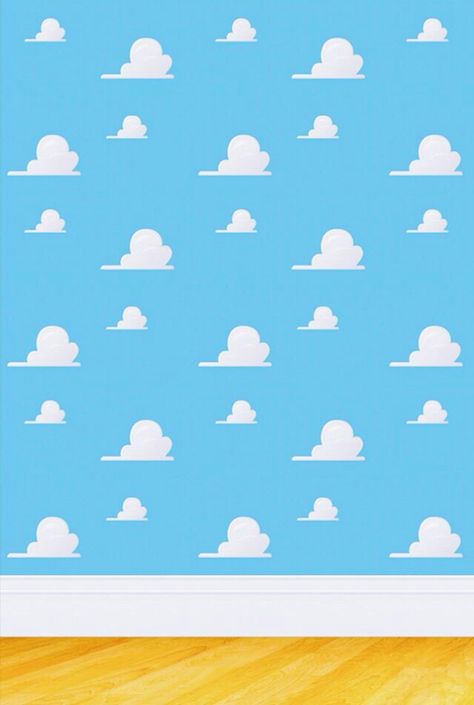 Toy Story clouds Toy Story Background, Andys Room Toy Story, Birthday Background Wallpaper, Toy Story Andy, Toy Story Clouds, Andys Room, Toy Story Room, Deco Disney, Dibujos Toy Story