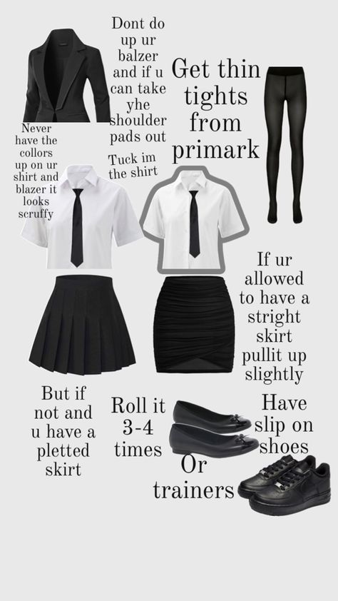 How To Look Rich In School, How To Make Uniform Look Good, How To Make Your School Uniform Better, How To Make Ur Uniform Look Better, Cute School Ideas, How To Style School Uniforms Uk, How To Make Uniform Look Better, How To Make School Uniform Look Good, How To Look Good In School Uniform Tips