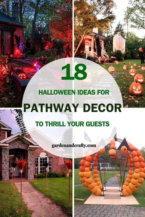 Spooky Trail Ideas, Halloween Pathway Ideas, Haunted Pumpkin Patch Yard, Candle Pathway, Pathway Decor, Pistachio Tree, Outdoor Fall Decor Ideas, Growing Sweet Potatoes, Outdoor Path