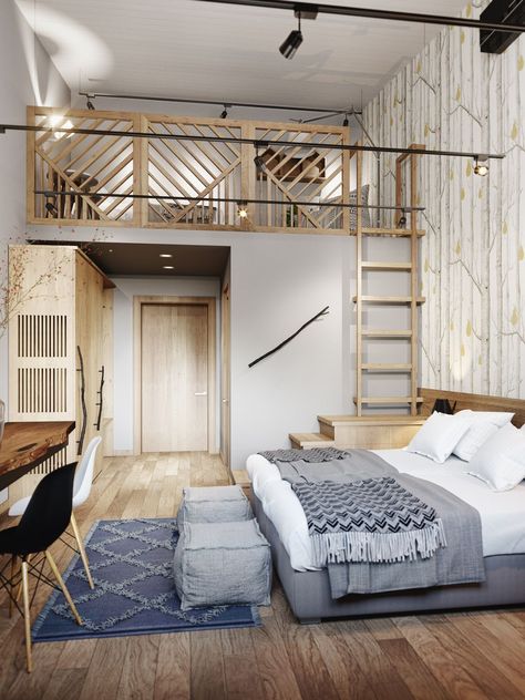 Mezzanine Loft Bedroom, Mezanine Room, Mezanine Interior, Bedroom With Mezzanine, Bedroom Mezzanine, Childrens Bedrooms Design, Mezzanine Bedroom, Loft House Design, Cool Kids Rooms