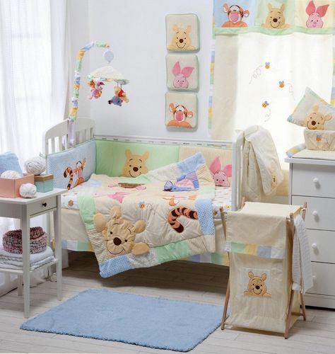 Luxury Baby Crib, Neutral Crib Bedding Sets, Luxury Baby Bedding, Cot Sets, Winnie The Pooh Nursery, Baby Crib Bedding Sets, Baby Room Themes, Pooh Baby, Baby Crib Bedding