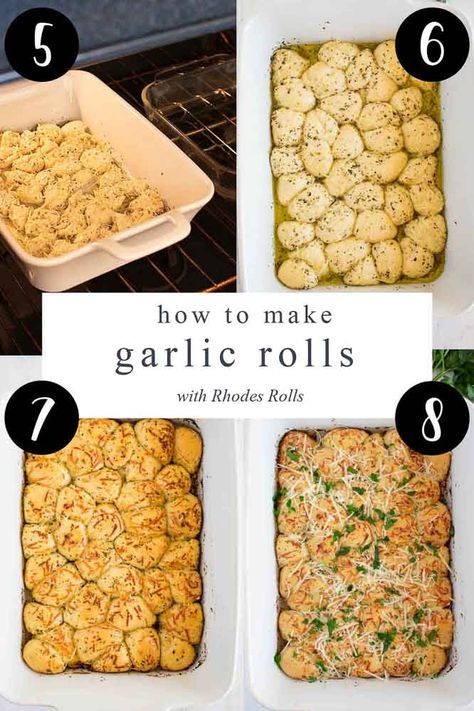 Garlic Rolls From Store Bought, Garlic Pull Apart Bread Frozen Rolls, Quick Pull Apart Garlic Rolls, Garlic Knot Rolls, Garlic Monkey Bread Frozen Dough, Rhodes Pull Apart Bread, Rhodes Garlic Knots, Garlic Bread Rhodes Rolls, Recipes With Frozen Rolls