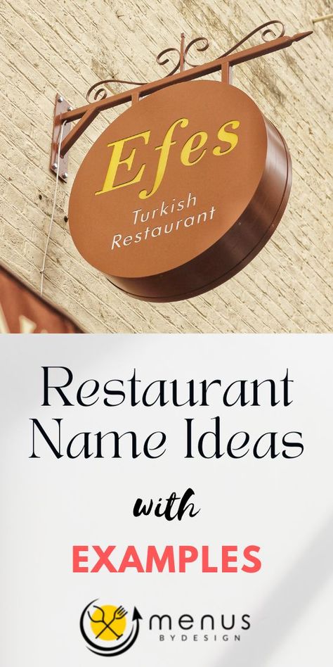 The name of a restaurant is the first impression customers have of the establishment and the brand. Customers do not judge a restaurant by the quality of the equipment in the kitchen but may judge the name. Choosing catchy, memorable restaurant name ideas is of importance. Here is a list to consider when naming a restaurant. #restaurant #restaurantnameidea Kitchen Names Ideas, Arabic Restaurant Names, Name Of Restaurant Ideas, Restaurant Branding Ideas, Restaurant Name Board Design, Restaurant Board Design, Cool Restaurant Names, Unique Restaurant Name Ideas, Restaurant Names Ideas Creative