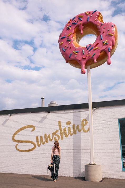 Signage Design Ideas, Toronto Summer, Cute Places, Donut Signs, Donut Store, Doughnut Shop, Burlington Ontario, Gluten Free Cupcakes, Coffee And Donuts