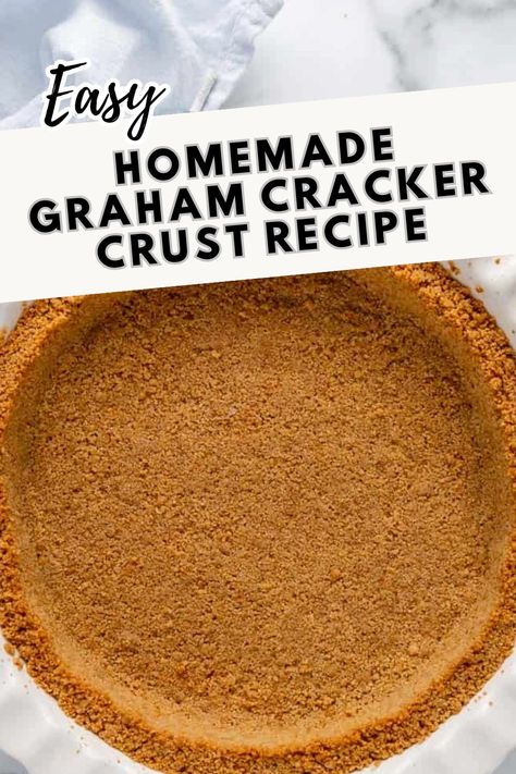 Special Deserts, Homemade Graham Cracker, Graham Cracker Crust Recipe, Graham Cracker Recipes, Homemade Graham Cracker Crust, Homemade Pie Crust Recipe, Homemade Graham Crackers, Preppy Kitchen, Cracker Crust