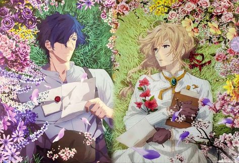 Violet Evergarden X Gilbert, Violet And Gilbert, Violet Evergarden Gilbert, Gilbert Bougainvillea, Violet Evergarden Violet, Evergarden Violet, Violet Evergarden Wallpaper, Violet Evergreen, Shojo Anime