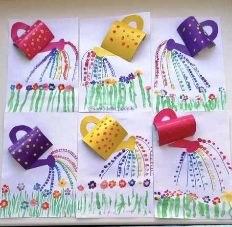 Spring Arts And Crafts, Kerajinan Diy, Spring Art Projects, Spring Preschool, Spring Crafts For Kids, Aktivitas Montessori, Kindergarten Crafts, Daycare Crafts, Kindergarten Art