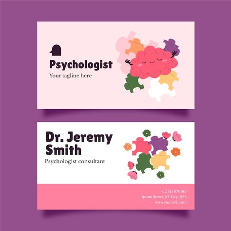 Free Vector | Free vector hand drawn psychologist help horizontal business card Psychologist Business Card, Diy Business Cards, Vector Hand, Psychologist, Graphic Resources, Business Card, Business Cards, Hand Drawn, Vector Free