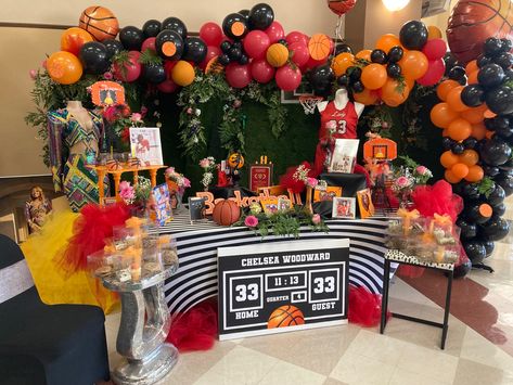 Basketball party homecoming senior night Senior Night Table Display Basketball, Basketball Senior Night Table Ideas, Senior Night Table Ideas, Senior Table Ideas Sports, Senior Night Table, Senior Night Table Display, Senior Table, Senior Banquet, Basketball Senior Night