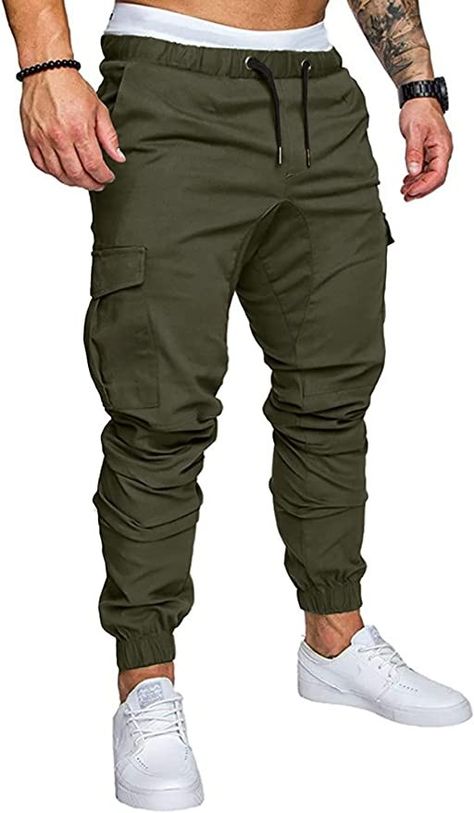 Fashion Cargo Pants, Mens Running Pants, Slim Fit Cargo Pants, Athletic Joggers, Slim And Fit, Army Pants, Jogger Pants Casual, Casual Joggers, Mens Cargo