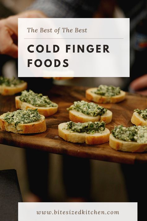 Cold Hourdourves, Anniversary Finger Food Ideas, Finger Foods Fancy, Party Appetizer Recipes Cold, Catering Finger Food Ideas, Serve Cold Appetizers, Cold Finger Appetizers, Cold Passed Appetizers, Creative Finger Food Ideas