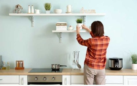 Can You Put A Shelf Above A Stove? (Must Know This) 2022 Over The Range Shelf, Shelf Above Range, Shelf Above Stove Ideas, Small Shelf Over Stove, Shelves Above Stove Metal, Shelf Above Stove, Stainless Steel Shelf Above Stove, Shelf Above Kitchen Sink Metal, Microwave Wall Cabinet