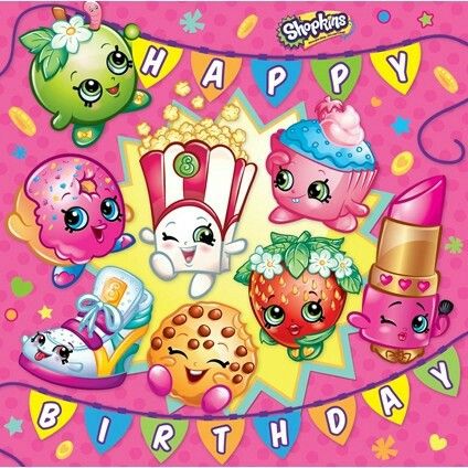 Shopkins Characters, Shopkins Birthday Party, Happy Birthday Kids, Shopkins Birthday, Shopkins Party, Birthday Printables, Happy Birthday Card, Happy Birthday Images, Card Gift