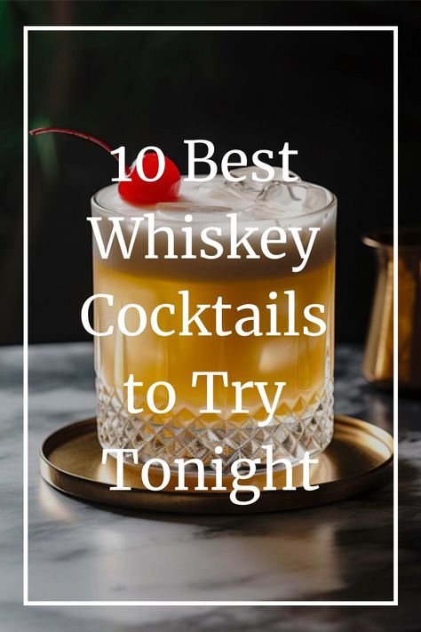 Scotch Whiskey Cocktails, Whiskey Mixed Drinks, Whiskey Drinks Simple, Good Whiskey Drinks, Best Whiskey Cocktails, Whiskey Cocktail Recipes, Whiskey Cocktails Easy, Whisky Cocktail Recipes, Whiskey Drinks Recipes