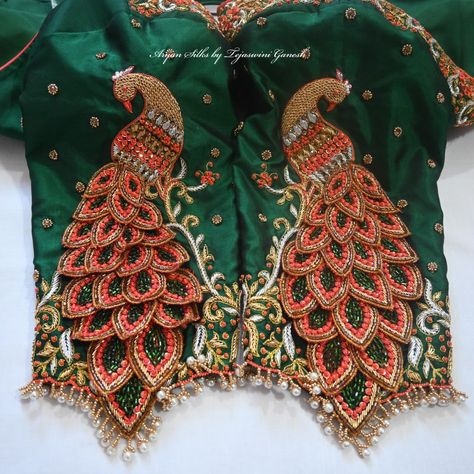 Motif Blouse Designs, 5d Aari Work Blouse, 5d Peacock Aari Work Blouse, Peacock Embroidery Designs Blouse Sleeves, 3d Embroidery Blouse Designs, 5d Peacock Aari Work, 3d Peacock Aari Work Blouse, 3d Blouse Design, 3d Work Embroidery Blouse