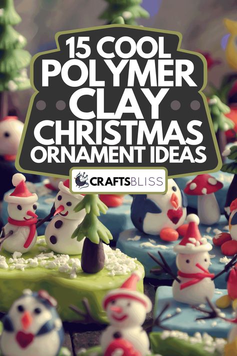 Cool Christmas Crafts, Clay Craft Ideas, Polymer Clay Projects Diy, Homemade Polymer Clay, Christmas Ornament Ideas, Easy Polymer Clay, Clay Christmas Decorations, Easy Christmas Ornaments, Polymer Clay Gifts