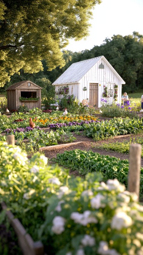 Homesteading Today Backyard Farmers Market, Self Sufficient Aesthetic, Owning A Farm Aesthetic, Cozy Homestead Aesthetic, Tiny Home Homestead, Dream Farm Life, Starting A Homestead, Cottage Veggie Garden, Farm To Table Aesthetic