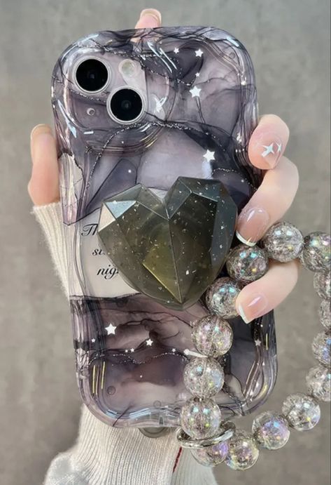 Colored watercolor 3D diamond love bracket Bead Strap Phone Case For iPhone 14 13 12 11 Pro Phone Back Cover Aesthetic, I Phone 13 Cover Aesthetic, Iphone Covers Aesthetic, Fluffy Phone Cases, Sparkly Phone Cases, Kawaii Iphone Case, Creative Iphone Case, Girly Iphone Case, 3d Phone Cases