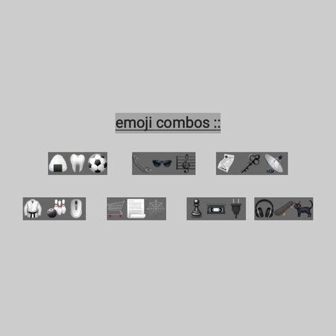 Dark Emoji Combos, Black And White Emoji Combos, Black And White Emojis, Grunge Emoji, Fall Emoji Combos, Aesthetic Emoji, Emoji Combos, Dark Fall, Emoji Backgrounds